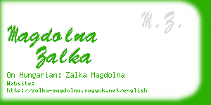 magdolna zalka business card